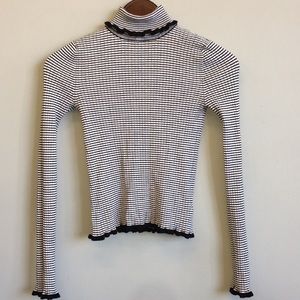 Striped Turtle Neck